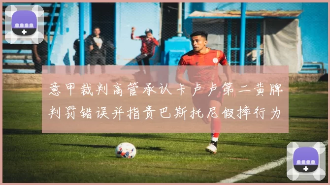 意甲裁判高管承认卡卢卢第二黄牌判罚错误并指责巴斯托尼假摔行为